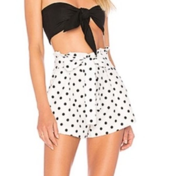 Privacy Please Pants - Polka Dot Paper Bag Shorts